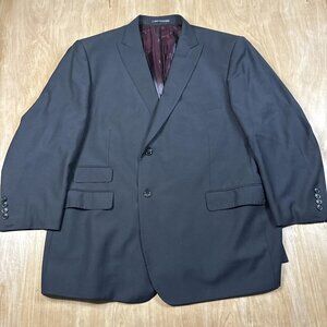 Gino Valentino / Zegna Mens Black Wool/Silk Blazer Designer Jacket Size 52R